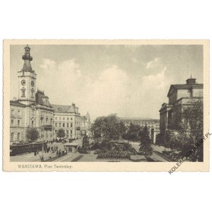 WARSAW. Theater Square. Published by RUCH