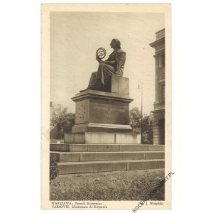 WARSAW. Copernicus monument. Photo by J. Wolynski. Publisher RUCH