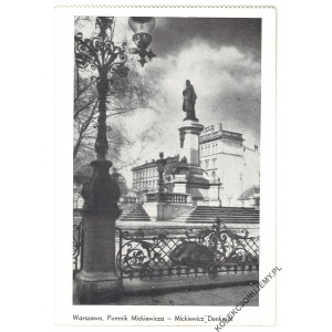 WARSZAWA. Pomnik Mickiewicza - Mickiewicz Denkmal. Wyd. S.W.