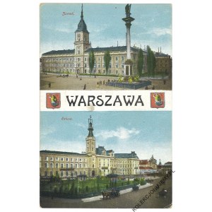 WARSZAWA. Zamek. Ratusz. Wyd. Ostrowski [herb]