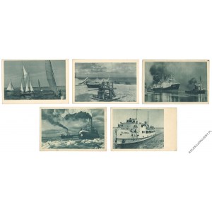 [Ships. yachts] Set of 5 postcards