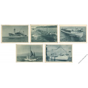 [Ships. Boats] Set of 5 postcards