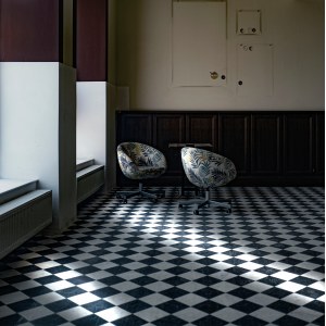 Marta Lesniakowska, Empty Room with Armchairs # 30 After Vermeer, 2022