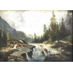 MN, Landscape with mountain stream, 1880?
