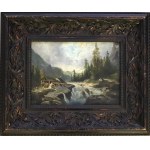 MN, Landscape with mountain stream, 1880?