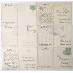 Deutschland, Satz von Gedenkpostkarten, die Anfang des 20. Jahrhunderts nach Breslau geschickt wurden