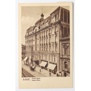 Polsko, Lodž, Pamětní pohlednice Grand Hotel