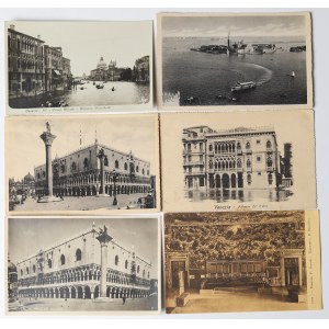 Benátky, sada upomínkových pohlednic, počátek 20. století.