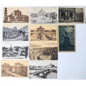 Řím, sada upomínkových pohlednic, počátek 20. století.