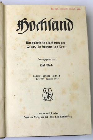 Muth Carl, Hochland volume 2