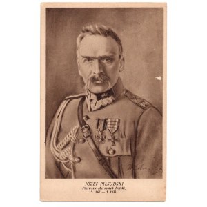 II RP, pohlednice Maršál Piłsudski