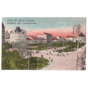 Poľsko, Ľvov, Pohľadnica Ulica Karla Ludwiga