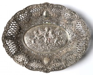 Germany, Openwork platter with figural representation