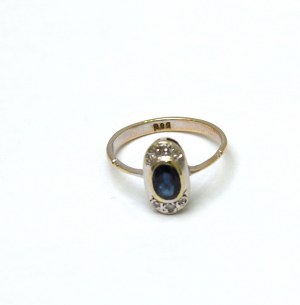 Europe, Ring with sapphire and diamonds