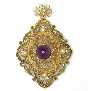Europe, Pendant with pearls and amethyst