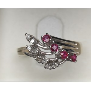 Europe, Gold ring with diamonds and rubies