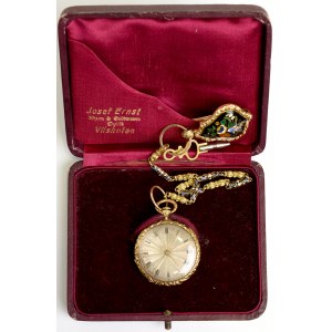 Europe, Women's pocket watch 19th century. - gold, enamel