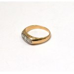 Europe, Art Deco gold ring with diamonds