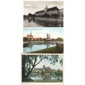 Śląsk, Wrocław, Zestaw pocztówek pamiątkowych pocz XX wieku