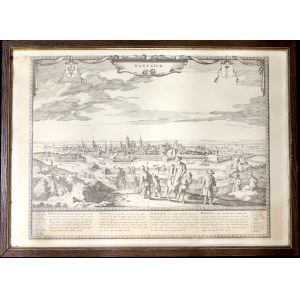 Nicolaes Visscher, Henri du Sauzet, Dantzig z Atlas de Poche... Amsterdam 1739-reprint z pocz. XX w.