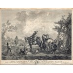 Wouwermans (Philips Wouwerman), Pierre François Beaumont (ca. 1719 - ca. 1777), Retard de Chasse [Schmieden des Pferdes], 2. Hälfte des 18. Jahrhunderts.