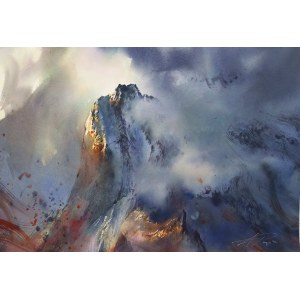 Adam Papke, In the majesty of mountains and clouds, iron, 2023