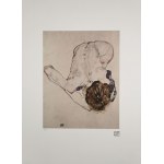 Egon Schiele (1890-1918), Akt in blauen Strümpfen