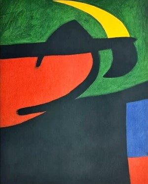 Joan Miro (1893-1983), Catalan farmhouse in the moonlight, 1973