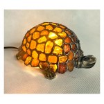 Bursztynowa lampa - żółw