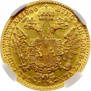 Austria Ducat 1866 A NGC MS 63 ONLY 4 COINS IN HIGHER GRADE