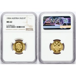 Austria Ducat 1904 NGC MS 62