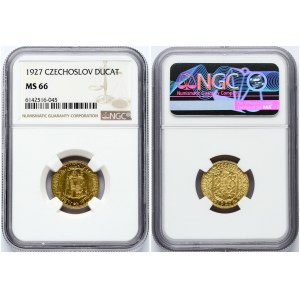 Czechoslovakia Ducat 1927 NGC MS 66