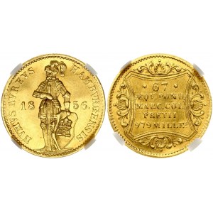 Hamburg Ducat 1856 NGC MS 62