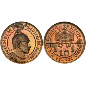 Prussia 10 Mark 1913 Pattern NGC PF 66 ONLY ONE COIN IN HIGHER GRADE