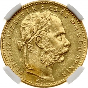Hungary 20 Francs - 8 Forint 1883 KB NGC MS 61 PL TOP POP