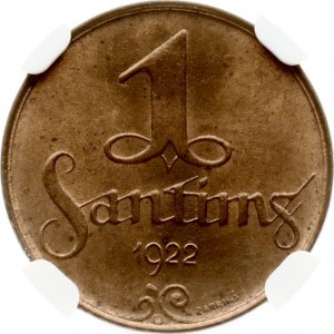 Latvia 1 Santims 1922 NGC MS 65 RB TOP POP