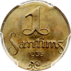 Latvia 1 Santims 1935 PCGS SP 67 RD Ex King's Norton Mint Coll MAX GRADE
