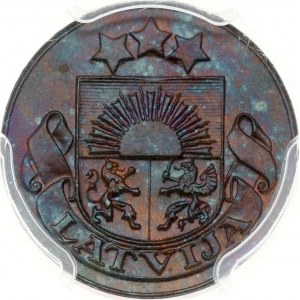 Latvia 1 Santims 1935 PCGS SP 65 BN Ex King's Norton Mint Coll ONLY 3 COINS IN HIGHER GRADE