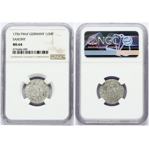 1/24 Taler 1756 FWoF NGC MS 64