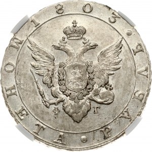 Russia Rouble 1803 СПБ-ФГ (R) NGC MS 61 ONLY 3 COINS IN HIGHER GRADE