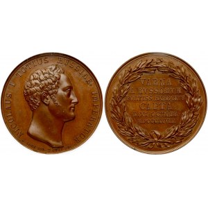 Medal 1828 Capture of Varna NGC MS 64 BN