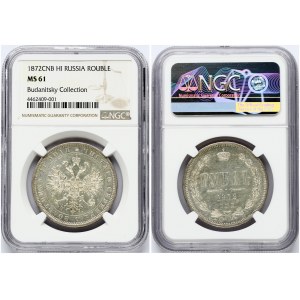 Russia Rouble 1872 СПБ-НІ NGC MS 61 Budanitsky Collection