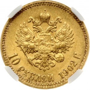 Russia 10 Roubles 1902 AP NGC MS 62