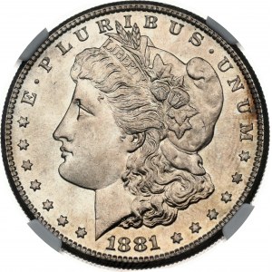 USA Morgan Dollar 1881 S NGC MS 65+