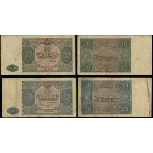 Polska, zestaw: 2 x 20 złotych, 15.05.1946