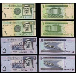 Arabia Saudyjska, zestaw 4 banknotów, 2007-2012