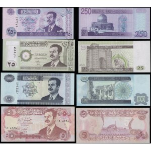 Irak, zestaw 6 banknotów, 1990-2004