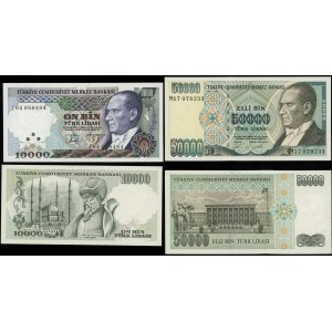 Turecko, súbor 9 bankoviek, 1972-1995