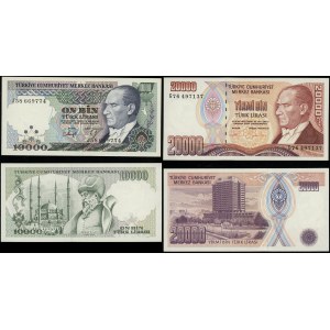 Turcja, zestaw 10 banknotów, 1989-2002