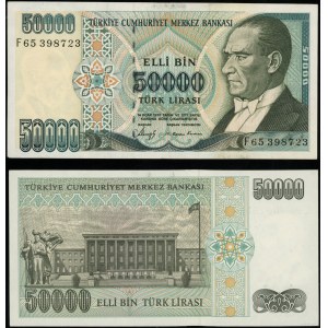 Turcja, zestaw 10 banknotów, 1989-2002